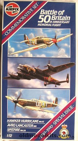 Airfix 1/72 Hurricane Spitfire Lancaster Battle of Britain 50th Anniversary, 10999 plastic model kit